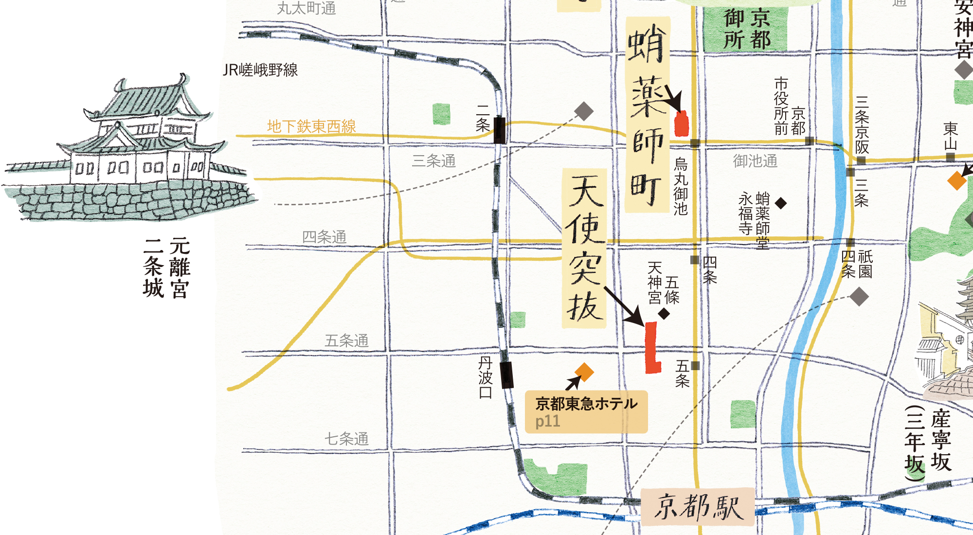 天使突抜(てんしつきぬけ)地図